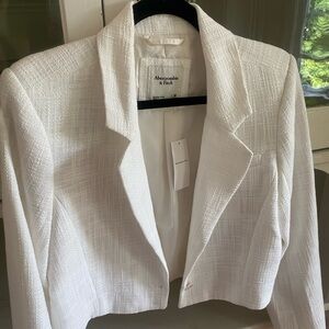 Abercrombie and Fitch White Blazer Size Medium